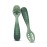NumNum Baby Spoons Set, Baby Essentials Pre-Spoon GOOtensils for 12+ Months, First Stage Self-Feeding Spoons for Baby Led Weaning (BLW), Silicone Toddler Utensils, BPA-Free, 2 Pack Green