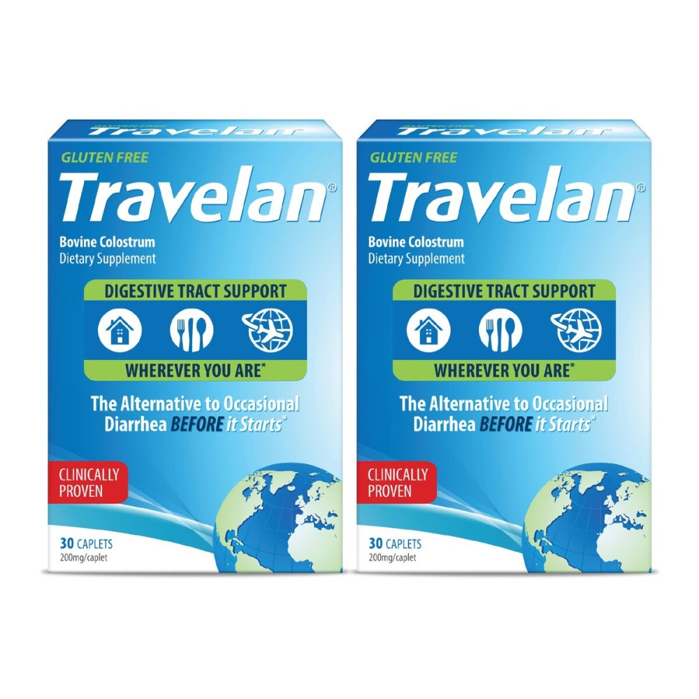 Anti Diarrhea Pills Help Prevent Travelers Diarrhea Before It Starts, Clinically Proven, Travel Essentials, Drug-Free Colostrum, Natural Digestive and Immune Support Supplement, 60 Count