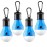 FLY2SKY Tent Lamp Portable LED Tent Lights Blue 4 Packs Hook Hurricane Emergency Lights LED Camping Lights Bulb Camping Tent Lanterns Camping Equipment for Camping Hiking Backpacking Fishing Outage