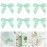 AIMUDI Twist Tie Bows for Treat Bags 3.5 Aqua Blue Satin Ribbon Bows for Crafts Premade Bows with Twist Ties for Crafts Cake Pop Candy Apple Small Bows for Gift Wrapping Wedding Decor, 50 PCs