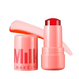 Milk Makeup Cooling Water Jelly Tint - Long-Lasting Sheer Lip + Cheek Stain with Firming Vegan Collagen + Hydrating Aloe - Transfer Proof, Buildable Lip Tint + Blush - Spritz (Coral), 0.17 oz