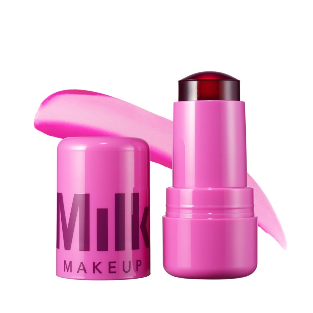 Milk Makeup Cooling Water Jelly Tint - Long-Lasting Sheer Lip + Cheek Stain with Firming Vegan Collagen + Hydrating Aloe - Transfer Proof, Buildable Lip Tint + Blush - Splash (Berry), 0.17 oz