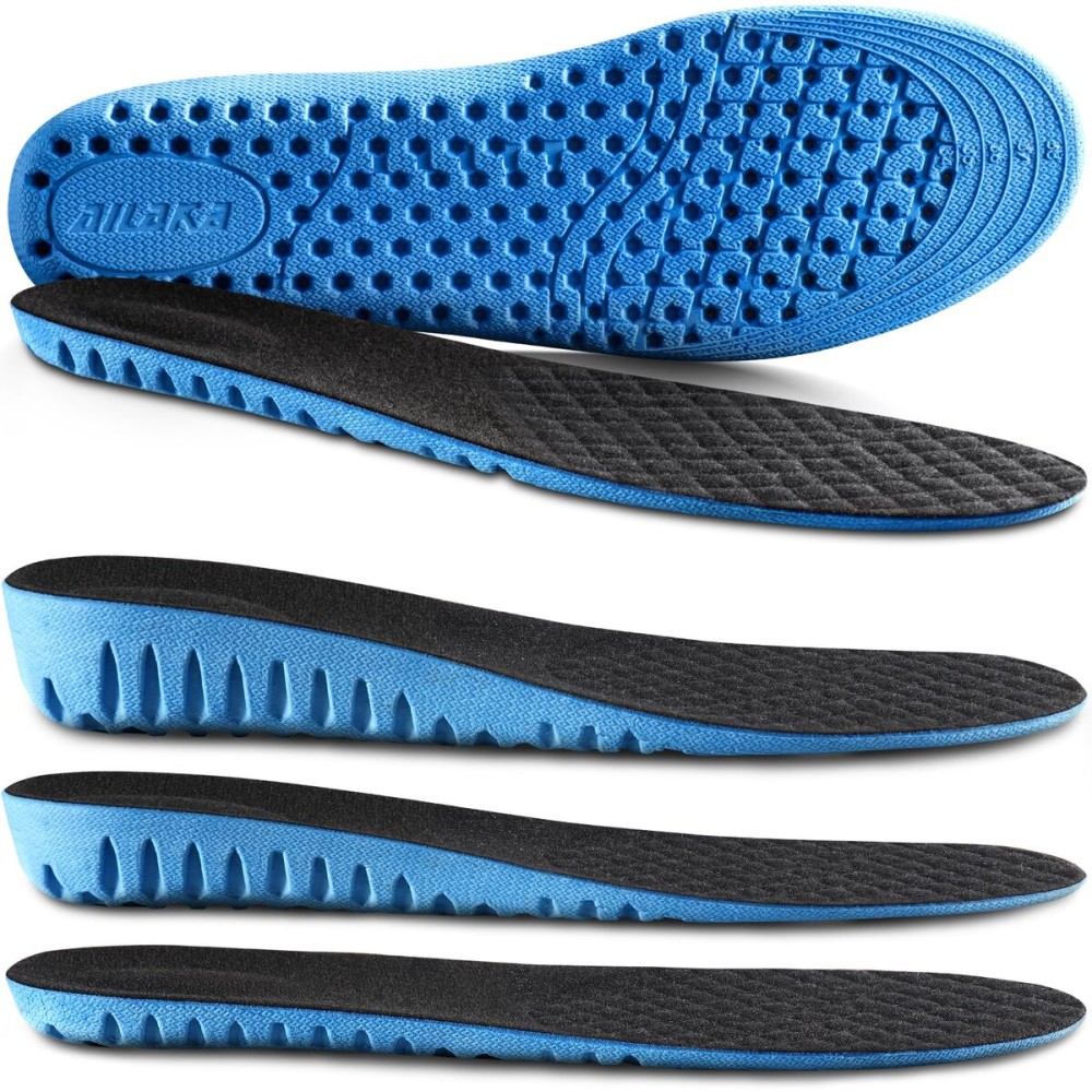 Ailaka Height Increase Insoles for Men Women, Honeycomb Shock Absorbing Cushion Shoe Height Insoles Men Women, Replacement Sports Shoe Inserts