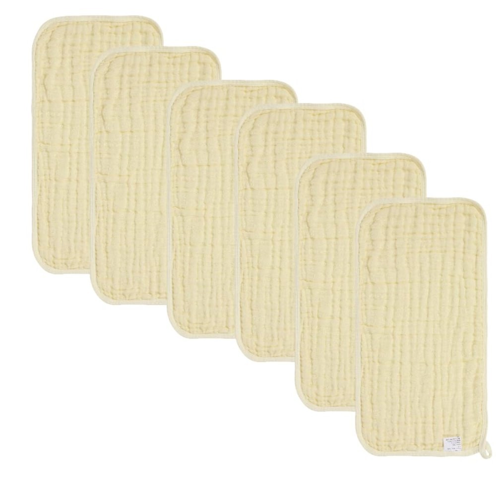 norinori Baby Burp Cloths Muslin Washcloths 6Pack - Muslin Burp Cloths Large 20\'\'x10\'\' Extra Soft Absorbent Baby Burp Rags for Newborn 100% Cotton for Boys Girls Gift 6 Layers Machine Washable