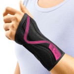 FREETOO Wrist Brace for Carpal Tunnel,[New Upgrade-Anatomically shaped] Adjustable Wrist Support Splint for Men and Women,Hand Brace for Pain Relief, Tendinitis,Arthritis,Left Hand,Medium,Black-Rose Red