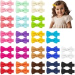 Hair Bows for Girls, 40PCS 1.8 Fully Lined Hair Clips, Alligator Hair Accessories for Kids and Teens (20 Colors in Pairs)
