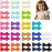 Hair Bows for Girls, 40PCS 1.8 Fully Lined Hair Clips, Alligator Hair Accessories for Kids and Teens (20 Colors in Pairs)