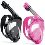 W WSTOO Full Face Snorkel Mask Adults,Suitable for Beginners Dry Top Snorkeling Gear,Can Your Mouth or Nose to Breathe,180 Degrees Panoramic View,Anti-Fog Anti-Leak,Summer Travel and Vacationing Gifts