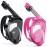 W WSTOO Full Face Snorkel Mask Adults,Suitable for Beginners Dry Top Snorkeling Gear,Can Your Mouth or Nose to Breathe,180 Degrees Panoramic View,Anti-Fog Anti-Leak,Summer Travel and Vacationing Gifts