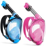 W WSTOO Full Face Snorkel Mask Adults,Suitable for Beginners Dry Top Snorkeling Gear,Can Your Mouth or Nose to Breathe,180 Degrees Panoramic View,Anti-Fog Anti-Leak,Summer Travel and Vacationing Gifts