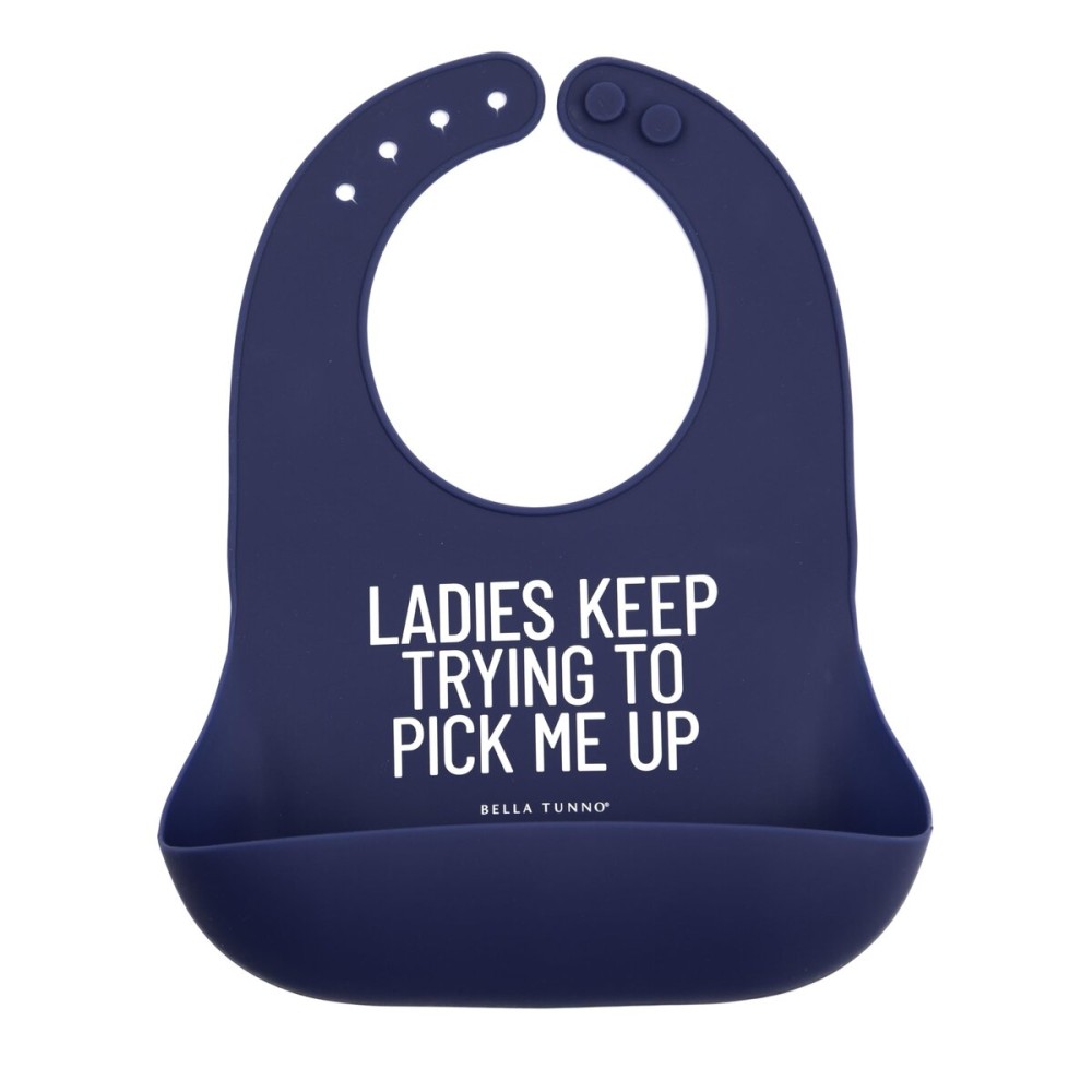 Bella Tunno Baby Bib for Eating, Waterproof Silicone Bib with Large Food Catcher, Adjustable Fit for Babies 4-12 months & Toddlers 1-3 Years, Boys & Girls, Pick Me Up