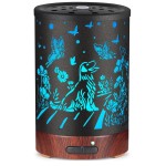 Essential Oils Diffuser,Aromatherapy Diffuser,Birthday Gifts for Women Mom Grandma,Metal Cool Mist Humidifier with 7 Colors Lights Waterless Auto Off Air Diffusers (Dogs)