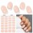 DUKASOU Semi Cured Gel Nail Strips, Heart to Heart | 28 pcs Gel Nail Strips Work with Any UV Lamp, Salon Quality UV Nails Stickers, Easy to Apply for Home Nails DIY