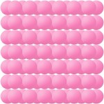 Jedulin 40MM Ping Pong, 50 or 80 Pack Assorted Colored Tennis Balls Multi Color Plastic Balls Fun Beer Ping Pong Bulk, Arts and Craft, Party Decoration, Cat Balls (80pcs-Pink)