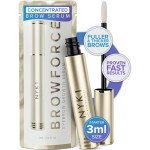 NYK1 CONCENTRATED Eyebrow Growth Serum For Thicker Brows (3ml) BrowForce Eyebrow Serum To Grow Brows For Fuller Thicker Natural Brow - Advanced Eye Brow Growth Serums Formula For Eyebrows Regrowth