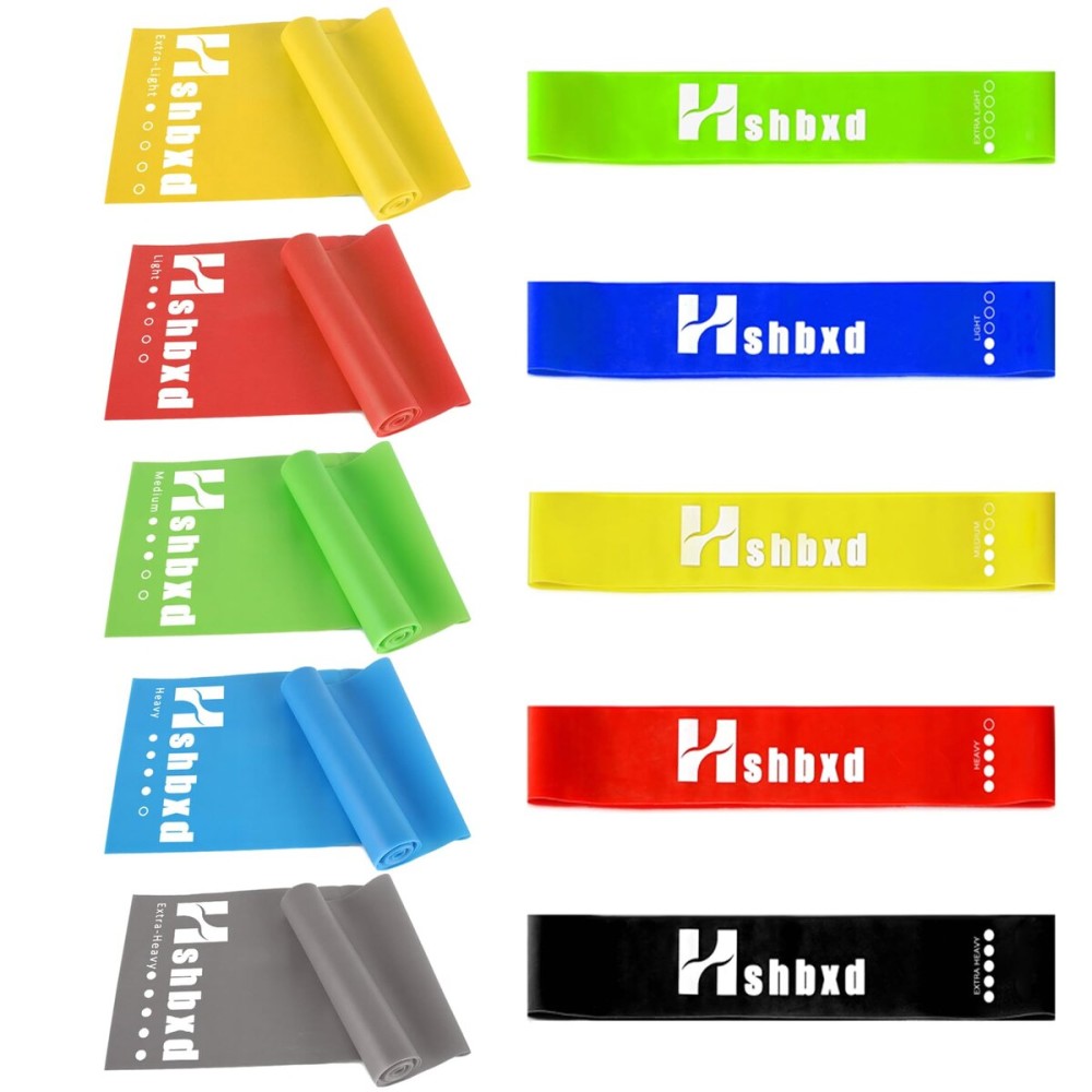 Resistance Bands for Working Out, Physical Therapy Bands, Latex Free Elastic and Exercise Bands Set for Stretching, Suitable for Rehab, Yoga, Pilates, Gym, Home Exercise