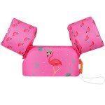 MoKo Swim Arm Band for Kids 20-30-40-50lbs, Clearance Toddler Swim Vest Cute Cartoon Swimming Wings Pool Floats Sleeve Children Water Sports Learning Swim Training Equipment, Magenta & Flamingo
