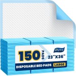 150 Count Disposable Beds Pads,23x36 Waterproof Adults Incontinence Chucks Underpads,Absorbent Leakproof Pee Pads for Kids,Elderly,Extra Large Dog Puppy Training Pad, Baby Changing Liner