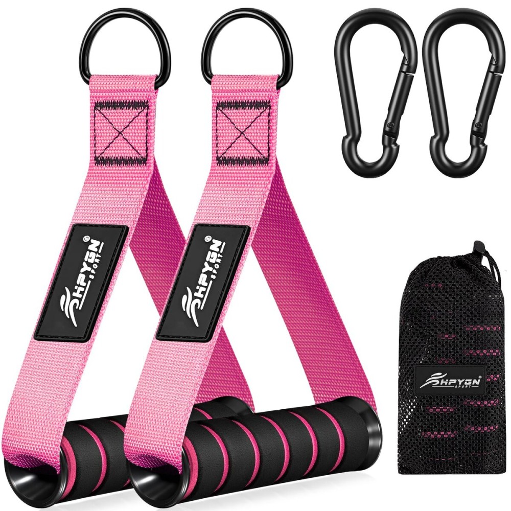 HPYGN Gym Equipment, Gym Exercise Handles, Cable Attachments for Gym, Replacement Handle Attachments for Cable Machine Pulleys, Resistance Band and Strength Trainer, Pull Down Workout Accessories