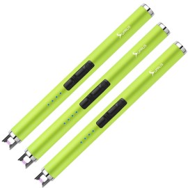 SUPRUS Fluorescent Lighter Glows in The Dark USB Lighter Rechargeable Windproof Pocket Size for Candle Cooking BBQ in Party