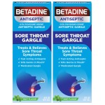 Betadine Sore Throat Relief Gargle, Mint Flavor, Fast Acting Antiseptic, Povidone-Iodine 0.5%, 8 oz (Pack of 2)