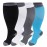 4 Pairs Plus Size Compression Socks for Women & Men, Extra Wide Calf 20-30 mmHg Knee High Compression Stockings for Circulation Swelling Support