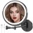 MNIENT Wall Mounted Lighted Makeup Mirror, 8 Rechargeable Double-Sided Light up Magnifying Mirror 1x/10x,3 Color Led Vanity Mirror with Lights,Touch Dimmable 360 Rotation Foldable-Black