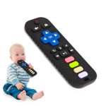 Hooku Silicone Teethers for Babies 0-6 Months, Teething Toys for Babies 6-12 Months, Baby Remote Control Toy, Infant Toys 0-3 Months, Sensory Chew Toys, Toddler Newborn Baby Girl Boy Gifts