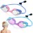 Vvinca Kids Swim Goggles with Bungee Strap No Leaking Anti Fog Toddler Goggles with Quick Adjust Ages 3-14