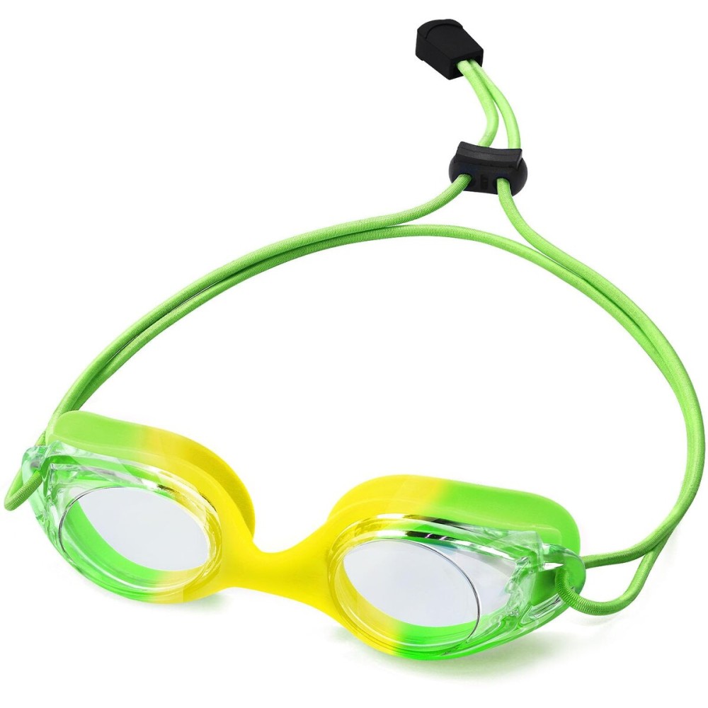 Vvinca Kids Swim Goggles with Bungee Strap No Leaking Anti Fog Toddler Goggles with Quick Adjust Ages 3-14