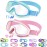 Vvinca Kids Goggles with Comfort Fabric Strap, Kids Swim Goggles Wide View Anti-Fog/UV No Leaking Swimming Goggles for 3-14