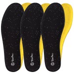 3 Pair -Shoe Inserts for Womens Memory Foam Insoles,Replacement Insoles for Work Boots Running Shoes, Cushion Shock Absorbing for Foot Pain Relief, Comfort Breathable Inner Soles Black 38EU,US7