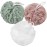 Loofah Charcoal Bath Shower Sponge Body Scrubber,75g Exfoliate Mesh Pouf Shower Bouquet,3 Pack Large Bath Sponge for Women and MenWhite Pink Green