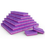 Moray Nail Buffer, Buffer Block Nail File 100/180 Grit, Mini Nail Buffers Block Sponge Double Sided Nail File for Acrylic Nails Manicure Tools 50PCS (Pink-Purple)