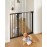 COMOMY 36 Extra Tall Baby Gate for Stairs Doorways, Fits Openings 29.5 to 43.3 Wide, Auto Close Sturdy Safety Dog Gate for House, Pressure Mounted Easy Walk Through Pet Gate with Door, Black