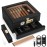 Tesonway Cigar Humidor, Cedar Wood Humidor Cigar Box, Glass Top Desktop Humidor with Front Hygrometer, Humidifier, Divider, Accessories Drawer and Combination Lock, Cigar Gifts for Men (Carbon Black)
