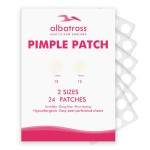 Albatross Health New England Invisible Pimple Patches for Face, 2 Sizes, 24 Counts, Hydrocolloid Acne Patches