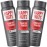 HAPPY NUTS Comfort Powder Deodorant For Men: Anti-Chafing Sweat Defense, Odor Control, Aluminum-Free, Perfect Stocking Stuffer Gift for Men\'s Private Parts 6 oz (3 Pack), Original Scent