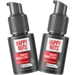 Happy Nuts Comfort Powder Spray Deodorant For Men: Anti-Chafing Sweat Defense, Odor Control, Aluminum-Free, Perfect Stocking Stuffer Gift for Men\'s Private Parts 2.75 oz (2 Pack), Original Scent