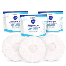 MedVance No Rinse Shampoo Cap | Rinse Free Shower Cap that Shampoos & Conditions | PH Balanced & Hypoallergenic Waterless Hair Wash | 3 Pack