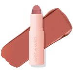 wet n wild Mega Last Rich Satin Lip Color, Rich Creamy Color with Satin Finish, Infused with Vitamin E & Moisturizing Argan Oil, Lightweight, Silky-Smooth, Vegan & Cruelty-Free - Hush Lil\' Beige