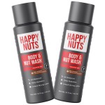 HAPPY NUTS Big Wood Body and Nut Wash - Moisturizing Men\'s Shower Gel, Natural Bodywash with Deep Cleanse for Sensitive Skin - Men\'s Soap (2 Pack, Big Wood)