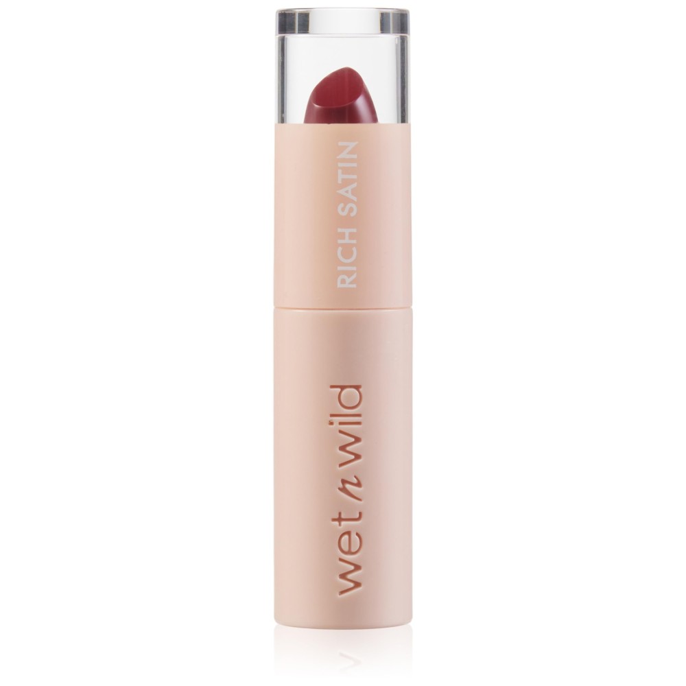 wet n wild Mega Last Rich Satin Lip Color, Rich Creamy Color with Satin Finish, Infused with Vitamin E & Moisturizing Argan Oil, Lightweight, Silky-Smooth, Vegan & Cruelty-Free - Fire Sign