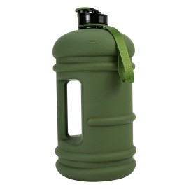 TOOFEEL 1 Gallon Water Bottle,Leakproof,Bpa Free,Dishwasher Safe,128 oz Large Water Jug wiht Handle,Travel & Camping & Sports & Gym Water Bottle For Men and Women - Olive Bottle