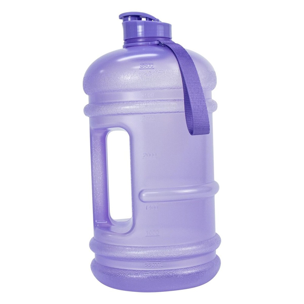 TOOFEEL 1 Gallon Water Bottle - 128 oz Water Bottle with Flip Lid - Gallon Water Bottle with Handle,BPA Free gallon Water jug with Measurements Marked - Transparent Violet