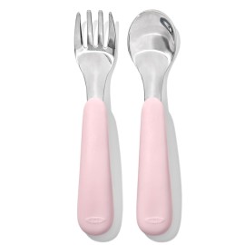 OXO Tot Fork and Spoon Set - Blossom