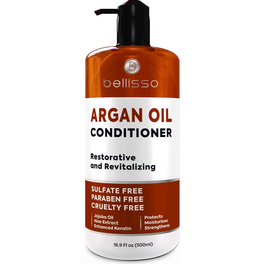 Argan Oil Conditioner - Sulfate Free with No Parabens - Moroccan Botanicals for Women and Men - Professional Moisturizing, Anti Frizz, Hydrating Solution for Dry, Wavy, Curly and Color Treated Hair