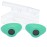 Super Sunnies Slim Flex UV Eye Protection FDA Compliant Eyeshields, Tanning Bed Goggles, Red Light Therapy Glasses - Teal