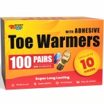 Toe Warmers - Up to 10 Hours of Heat, Easily Apply with Adhesive - Ultra Thin, Easy, All Natural - Air Activated, Odorless Hot Toe Warmers - Sport Temp (100 Pairs)