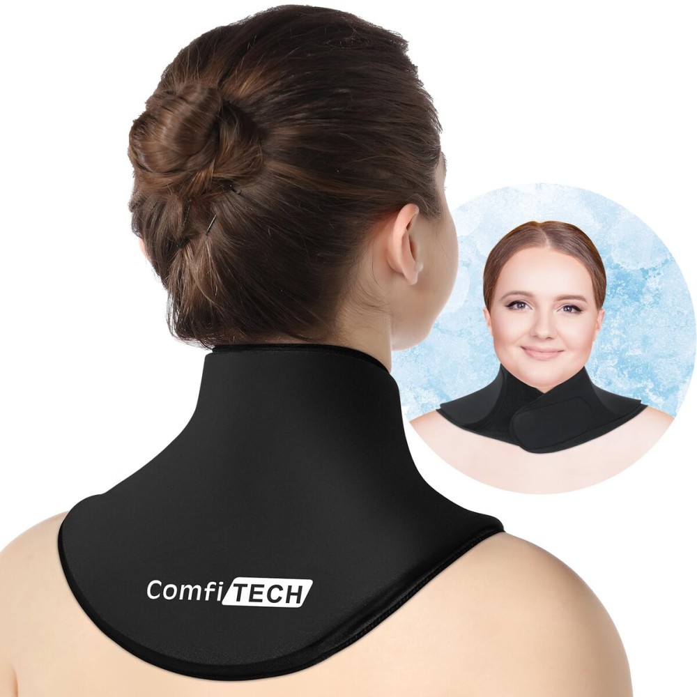 ComfiTECH Neck Ice Pack Wrap Gel, Cooling Pad for Cervical and Shoulder, Large, 1 Pack